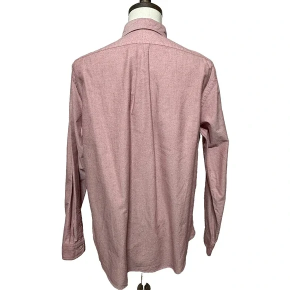 Ralph Lauren Shirt Mens XL Pink Oxford Flesh Pony‎ Custom Fit Long Sleeve Preppy - Picture 2 of 12